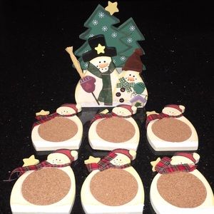 SNOWMAN COASTER SET